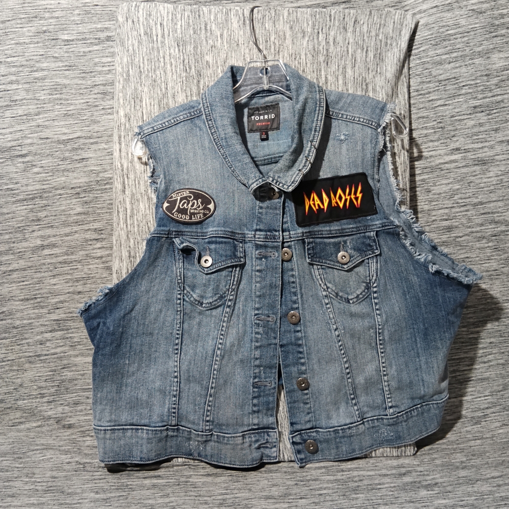 Torrid Blue Jean Jacket with Patches